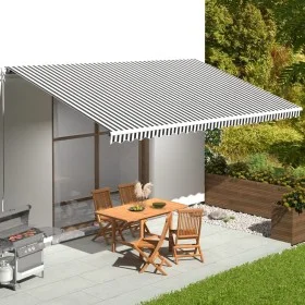 Replacement fabric for anthracite gray and white awning 6x3.5 m by , Awnings - Ref: Foro24-311994, Price: 81,45 €, Discount: %