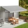 Replacement fabric for anthracite gray and white awning 6x3.5 m by , Awnings - Ref: Foro24-311994, Price: 81,45 €, Discount: %