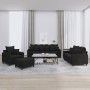 Juego de sofás con cojines 4 piezas terciopelo negro de , Sofás - Ref: Foro24-3201695, Precio: 653,61 €, Descuento: %