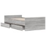 Estructura de cama con cajones Sonoma gris 75x190 cm de , Camas y somieres - Ref: Foro24-3207390, Precio: 121,04 €, Descuento: %