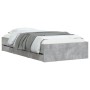 Cama con cajones madera ingeniería gris hormigón 90x190 cm de , Camas y somieres - Ref: Foro24-3207325, Precio: 159,48 €, Des...