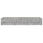 Cama con cajones madera ingeniería gris hormigón 90x190 cm de , Camas y somieres - Ref: Foro24-3207325, Precio: 159,48 €, Des...