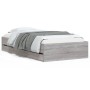 Cama con cajones madera de ingeniería gris Sonoma 90x190 cm de , Camas y somieres - Ref: Foro24-3207327, Precio: 140,41 €, De...