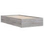 Cama con cajones madera de ingeniería gris Sonoma 90x190 cm de , Camas y somieres - Ref: Foro24-3207327, Precio: 140,41 €, De...