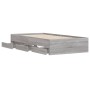 Cama con cajones madera de ingeniería gris Sonoma 90x190 cm de , Camas y somieres - Ref: Foro24-3207327, Precio: 140,41 €, De...