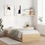 Cama con cajones madera ingeniería roble Sonoma 75x190 cm de , Camas y somieres - Ref: Foro24-3207331, Precio: 122,65 €, Desc...