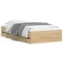 Cama con cajones madera ingeniería roble Sonoma 75x190 cm de , Camas y somieres - Ref: Foro24-3207331, Precio: 122,65 €, Desc...