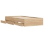 Cama con cajones madera ingeniería roble Sonoma 75x190 cm de , Camas y somieres - Ref: Foro24-3207331, Precio: 124,13 €, Desc...