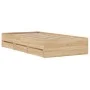 Cama con cajones madera ingeniería roble Sonoma 75x190 cm de , Camas y somieres - Ref: Foro24-3207331, Precio: 122,65 €, Desc...