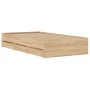 Cama con cajones madera ingeniería roble Sonoma 75x190 cm de , Camas y somieres - Ref: Foro24-3207331, Precio: 124,13 €, Desc...