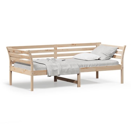 Sofá cama de madera maciza de pino 100x200 cm de , Camas y somieres - Ref: Foro24-842874, Precio: 115,66 €, Descuento: %