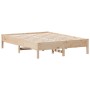 Estructura de cama madera maciza de pino 135x190 cm de , Camas y somieres - Ref: Foro24-842718, Precio: 96,67 €, Descuento: %