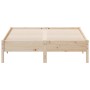 Estructura de cama madera maciza de pino 135x190 cm de , Camas y somieres - Ref: Foro24-842718, Precio: 96,67 €, Descuento: %