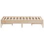 Estructura de cama madera maciza de pino 135x190 cm de , Camas y somieres - Ref: Foro24-842718, Precio: 96,67 €, Descuento: %