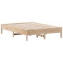 Estructura de cama madera maciza de pino 135x190 cm de , Camas y somieres - Ref: Foro24-842718, Precio: 96,67 €, Descuento: %