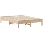 Estructura de cama madera maciza de pino 150x200 cm de , Camas y somieres - Ref: Foro24-842694, Precio: 103,56 €, Descuento: %