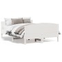 Estructura de cama con cabecero madera pino blanco 135x190 cm de , Camas y somieres - Ref: Foro24-3216183, Precio: 217,27 €, ...