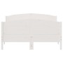 Estructura de cama con cabecero madera pino blanco 135x190 cm de , Camas y somieres - Ref: Foro24-3216183, Precio: 217,27 €, ...