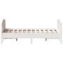 Estructura de cama con cabecero madera pino blanco 135x190 cm de , Camas y somieres - Ref: Foro24-3216183, Precio: 217,27 €, ...