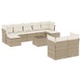 Juego de sofás jardín con cojines beige 10 pzas ratán sintético de , Conjuntos de jardín - Ref: Foro24-3250157, Precio: 640,5...
