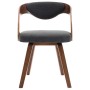 Sillas de comedor 2 unidades madera curvada y tela gris oscuro de vidaXL, Sillas de comedor - Ref: Foro24-283103, Precio: 295...