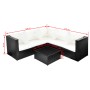 Set de muebles de jardín 4 pzas y cojines ratán sintético negro de , Conjuntos de jardín - Ref: Foro24-42991, Precio: 513,65 ...