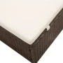Tumbona con capota y cojines ratán sintético marrón de , Tumbonas - Ref: Foro24-317114, Precio: 216,26 €, Descuento: %