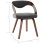 Esszimmerstühle 2 Einheiten aus gebogenem Holz und dunkelgrauem Stoff von vidaXL, Essstühle - Ref: Foro24-283103, Preis: 289,...