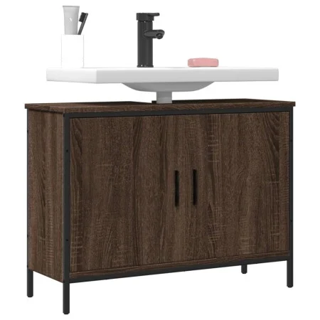 Armario lavabo baño madera ingeniería roble marrón 80x30x60 cm de , Tocadores - Ref: Foro24-842455, Precio: 65,81 €, Descuent...