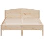 Estructura de cama con cabecero madera de pino blanco 150x200cm de , Camas y somieres - Ref: Foro24-3216197, Precio: 173,64 €...