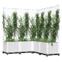 Jardinera con enrejado PP blanco 120x120x136 cm de , Maceteros y jardineras - Ref: Foro24-153288, Precio: 196,46 €, Descuento: %
