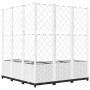 Jardinera con enrejado PP blanco 120x120x136 cm de , Maceteros y jardineras - Ref: Foro24-153288, Precio: 196,46 €, Descuento: %