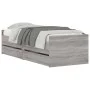 Sonoma gray bed frame with drawers 90x190 cm by , Beds and slatted bases - Ref: Foro24-3207355, Price: 155,50 €, Discount: %