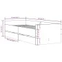 Sonoma gray bed frame with drawers 90x190 cm by , Beds and slatted bases - Ref: Foro24-3207355, Price: 155,50 €, Discount: %