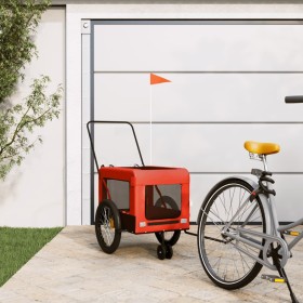 Remolque de bicicleta mascotas hierro tela Oxford naranja negro de , Cochecitos para mascotas - Ref: Foro24-93942, Precio: 11...