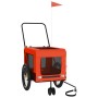 Remolque de bicicleta mascotas hierro tela Oxford naranja negro de , Cochecitos para mascotas - Ref: Foro24-93942, Precio: 11...