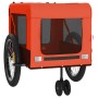 Remolque de bicicleta mascotas hierro tela Oxford naranja negro de , Cochecitos para mascotas - Ref: Foro24-93942, Precio: 11...
