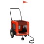 Remolque de bicicleta mascotas hierro tela Oxford naranja negro de , Cochecitos para mascotas - Ref: Foro24-93928, Precio: 97...