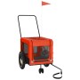 Remolque de bicicleta mascotas hierro tela Oxford naranja negro de , Cochecitos para mascotas - Ref: Foro24-93928, Precio: 97...