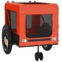 Remolque de bicicleta mascotas hierro tela Oxford naranja negro de , Cochecitos para mascotas - Ref: Foro24-93928, Precio: 97...