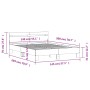 Cama con cabecero madera de ingeniería roble ahumado 140x200 cm de , Camas y somieres - Ref: Foro24-3207424, Precio: 142,74 €...