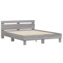 Cama con cabecero madera de ingeniería gris Sonoma 150x200 cm de , Camas y somieres - Ref: Foro24-3207418, Precio: 149,07 €, ...