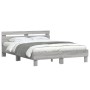 Cama con cabecero madera de ingeniería gris Sonoma 150x200 cm de , Camas y somieres - Ref: Foro24-3207418, Precio: 149,07 €, ...