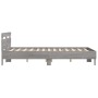 Cama con cabecero madera de ingeniería gris Sonoma 150x200 cm de , Camas y somieres - Ref: Foro24-3207418, Precio: 149,07 €, ...
