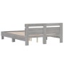 Cama con cabecero madera de ingeniería gris Sonoma 150x200 cm de , Camas y somieres - Ref: Foro24-3207418, Precio: 149,07 €, ...