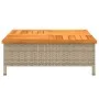 Cubierta para base sombrilla ratán PE acacia beige 70x70x25 cm de , Accesorios para sombrillas - Ref: Foro24-365954, Precio: ...
