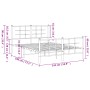 Estructura cama metal con cabecero y estribo blanco 135x190 cm de , Camas y somieres - Ref: Foro24-355627, Precio: 89,72 €, D...