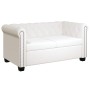 Sofá Chesterfield de 2 plazas cuero sintético blanco en Sofás | Comprar online en Foru.es