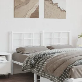 Cabecero de metal blanco 150 cm de , Cabeceros y pies de cama - Ref: Foro24-355644, Precio: 35,07 €, Descuento: %