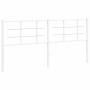 Cabecero de metal blanco 180 cm de , Cabeceros y pies de cama - Ref: Foro24-355646, Precio: 36,77 €, Descuento: %
